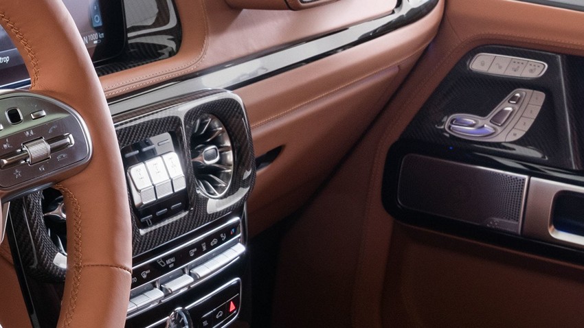 BRABUS Leather dashboard underpaneling for 2021–2024 Mercedes G-Wagon W463A