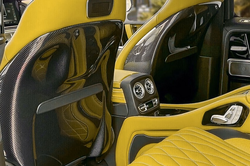 DMC Carbon Fiber Rear Seat Covers for Mercedes-AMG G63 W465 (2025+)