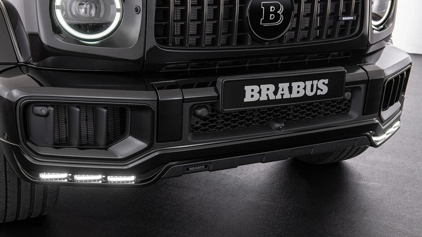 BRABUS Front Bumper Add-On with LED Position / Daytime Running Lights for W465 Mercedes-AMG G63