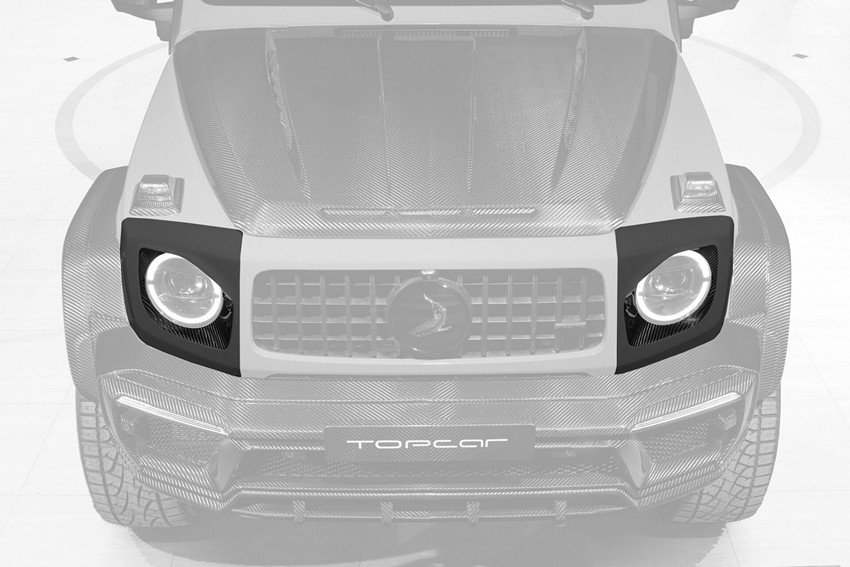 TopCar Visible Carbon Headlight Protection Covers for 2022–2024 Mercedes-Benz G 63 AMG 4×4² (W463A) - Image 2