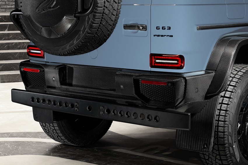 TopCar Visible Carbon Rear Bumper for 2022–2024 Mercedes-Benz G 63 AMG 4×4² (W463A)