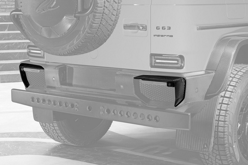 TopCar Visible Carbon Rear Side Splitter for 2022–2024 Mercedes-Benz G 63 AMG 4×4² (W463A) - Image 2