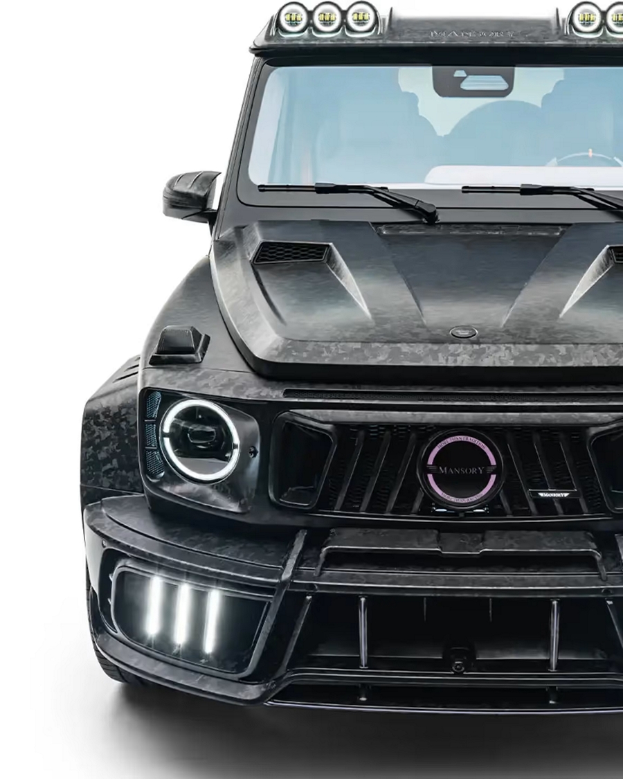 MANSORY Front Flasher Protection Covers – Visible Carbon Fiber for Mercedes-AMG G63 W465 2025+ - Image 2