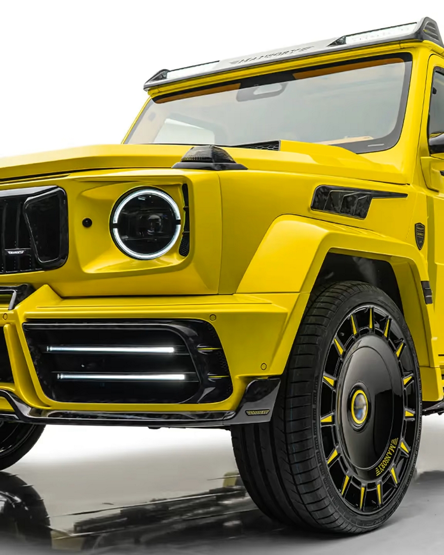MANSORY Front Flasher Protection Covers – Visible Carbon Fiber for Mercedes-AMG G63 W465 2025+